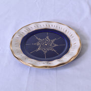 ドラサンヴァル  ヴィンテージ食器　皿　ダークブルー　