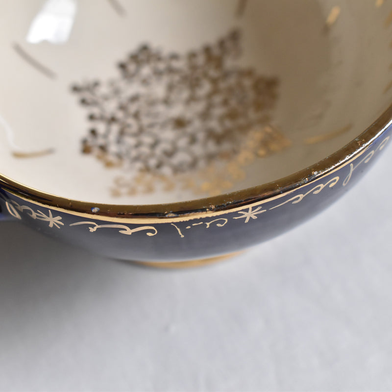 ア.ドラサンヴァル A.Dressinval コーヒーカップ＆ソーサー ダークブルー E