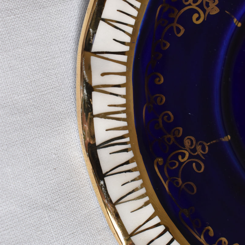 ア.ドラサンヴァル A.Dressinval コーヒーカップ＆ソーサー ダークブルー E