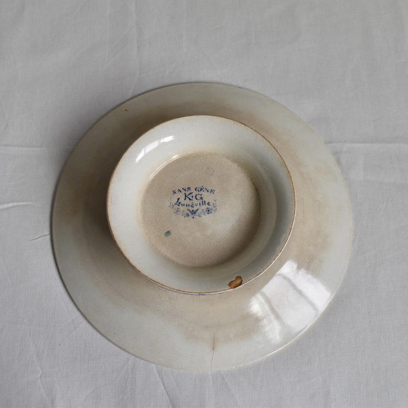 Antique Footed Plate - Lunéville Sans Gêne