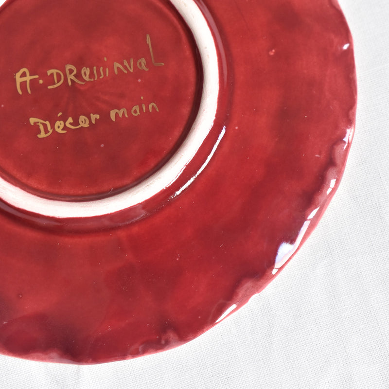 ア.ドラサンヴァル A.Dressinval コーヒーカップ＆ソーサー レッド C