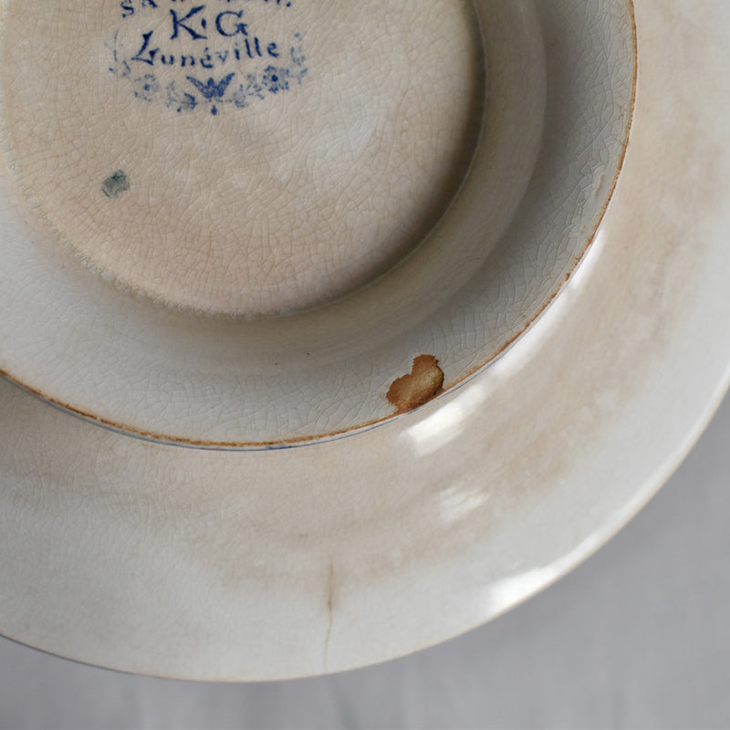 Antique Footed Plate - Lunéville Sans Gêne