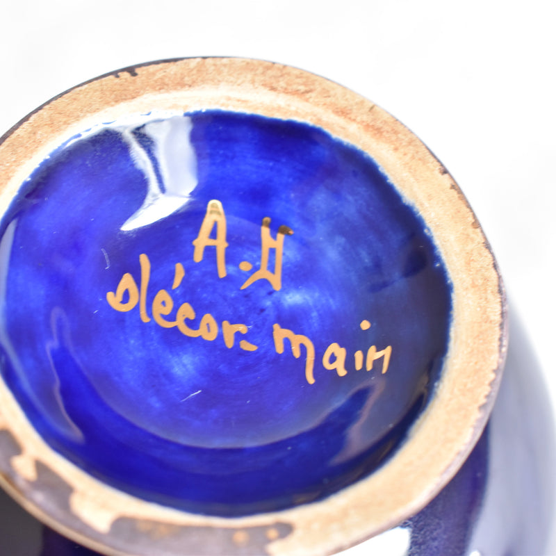 ア.ドラサンヴァル A.Dressinval コーヒーカップ＆ソーサー ダークブルー E