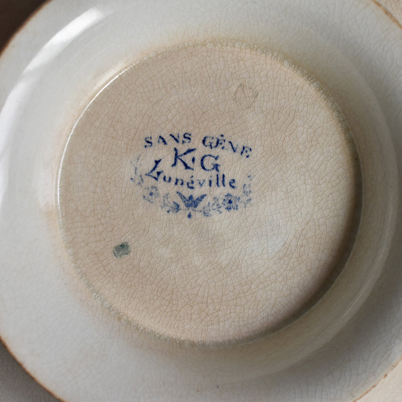 Antique Footed Plate - Lunéville Sans Gêne