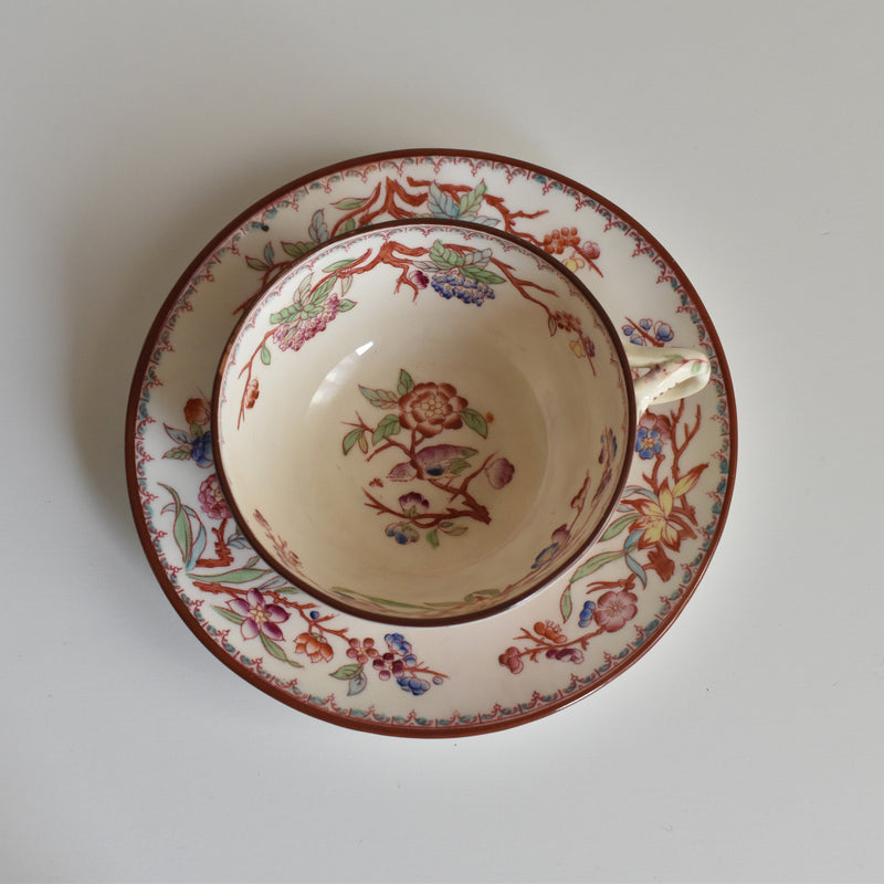Antique Cup & Saucer Sarreguemines Minton 252 E