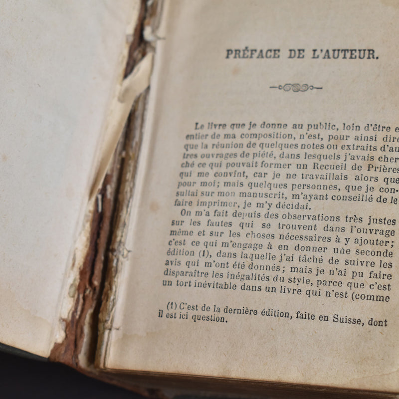 Antique book: Receuil de Prières