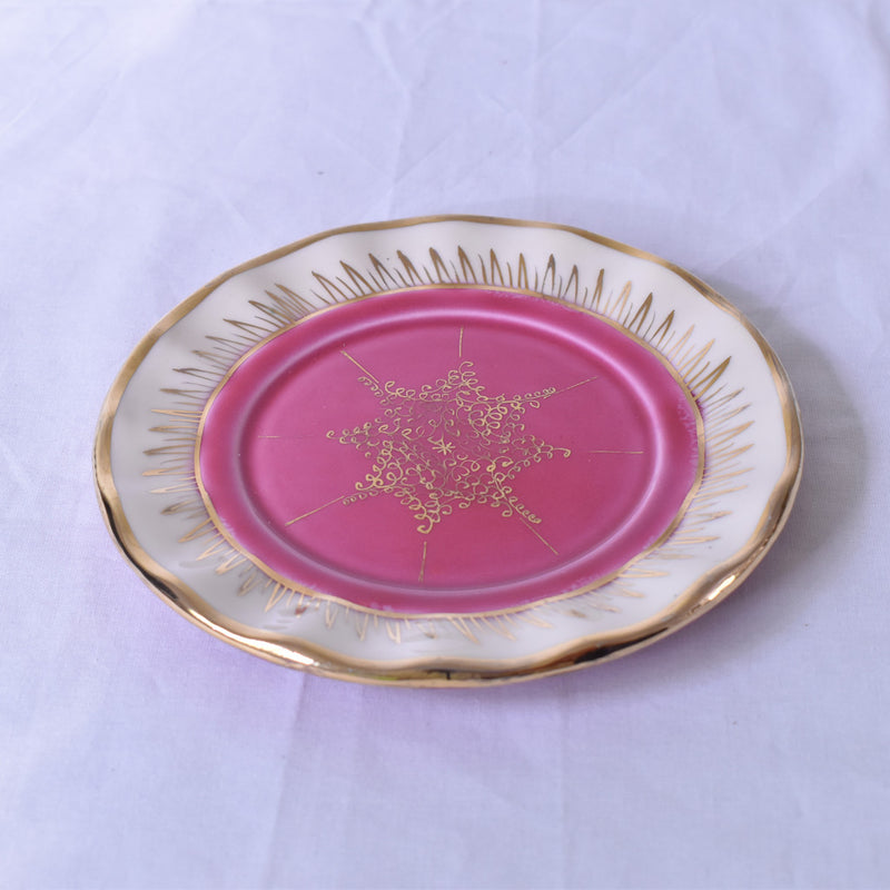 ア.ドラサンヴァル A.Dressinval デザート皿 ピンク