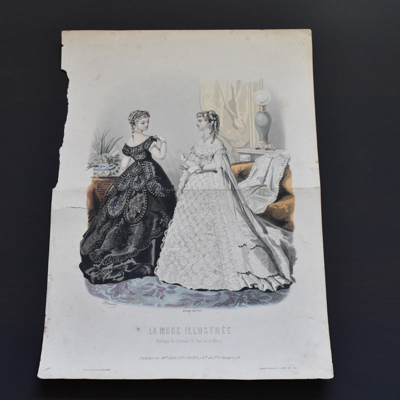 Antique Print - La Mode Illustrée n14