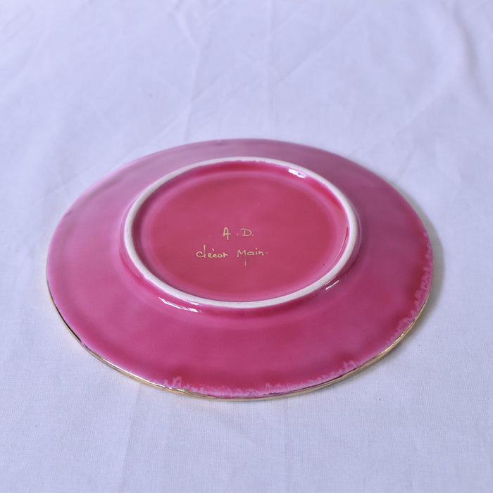 ア.ドラサンヴァル A.Dressinval デザート皿 ピンク