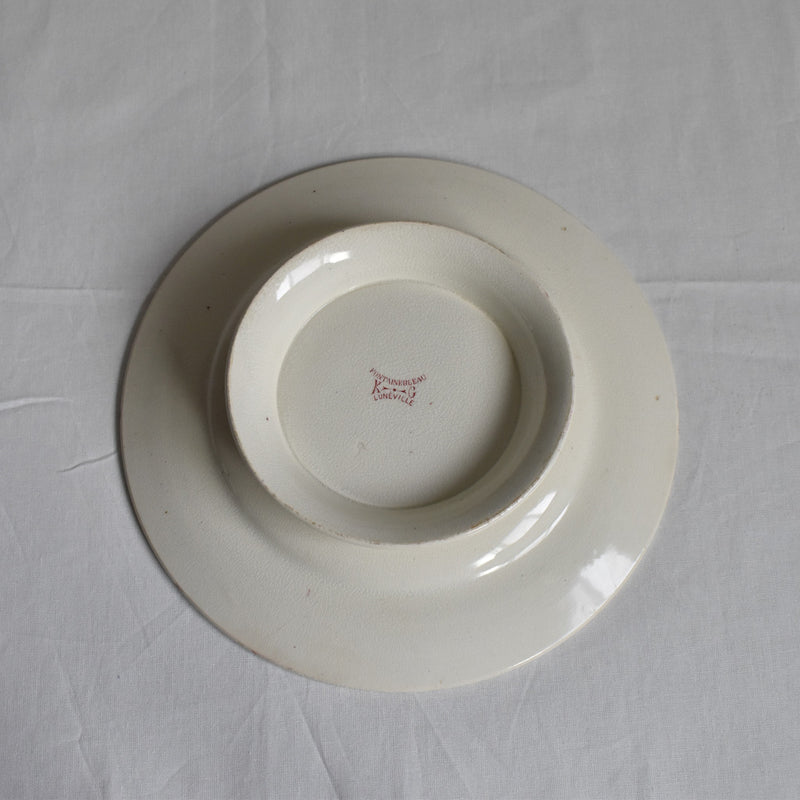 Antique pedestal plate, Lunéville Fontainebleau
