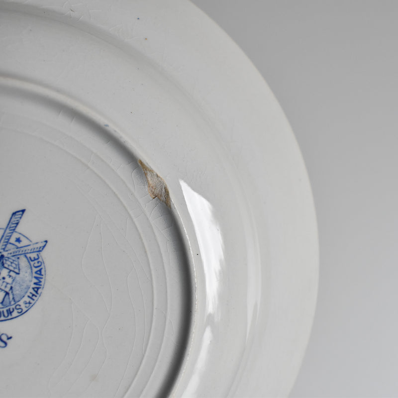 Vintage Deep Plate, Moulin des Loups "Bleuets E"