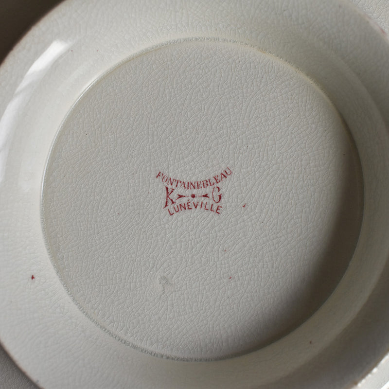 Antique pedestal plate, Lunéville Fontainebleau
