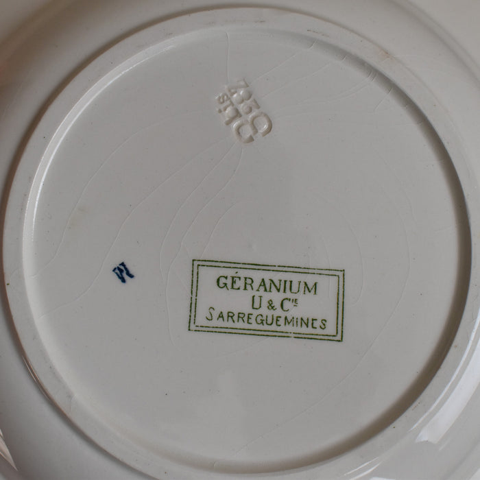 アンティーク深皿 U&C サルグミンヌ Geranium D