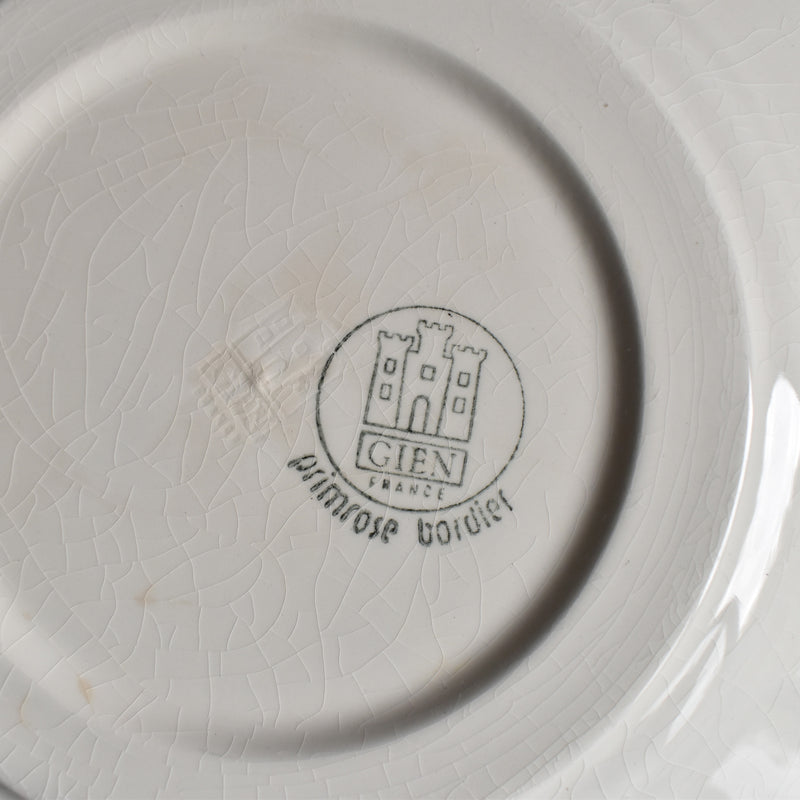 Vintage Plate Gien Primrose Bordier B
