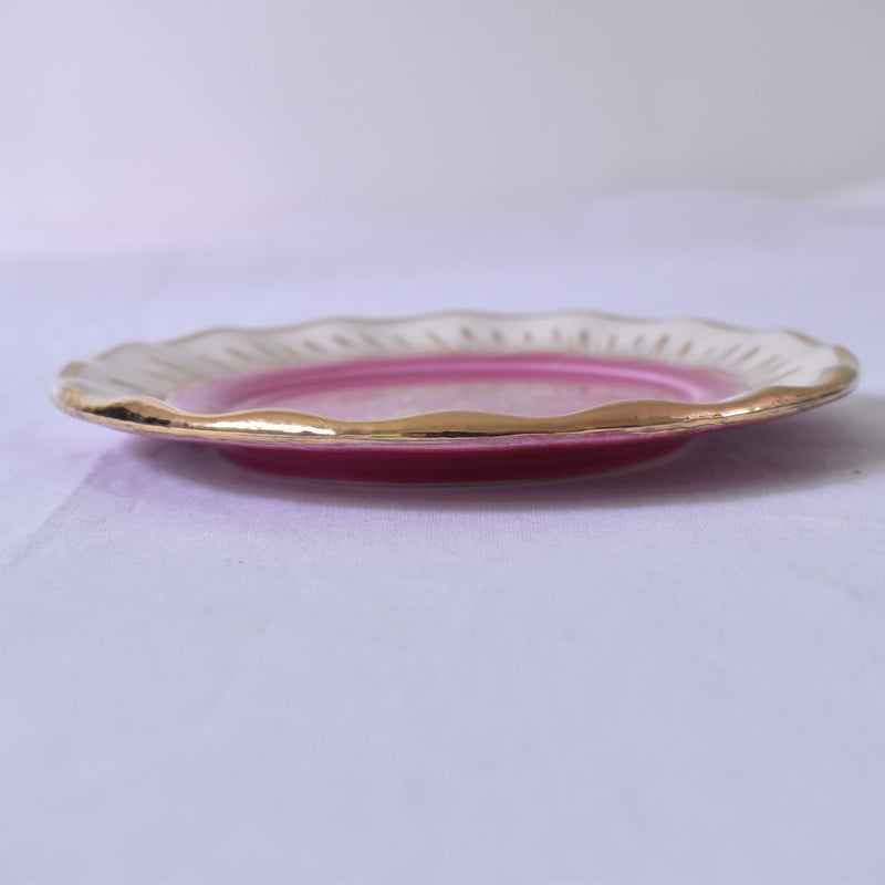 ア.ドラサンヴァル A.Dressinval デザート皿 ピンク