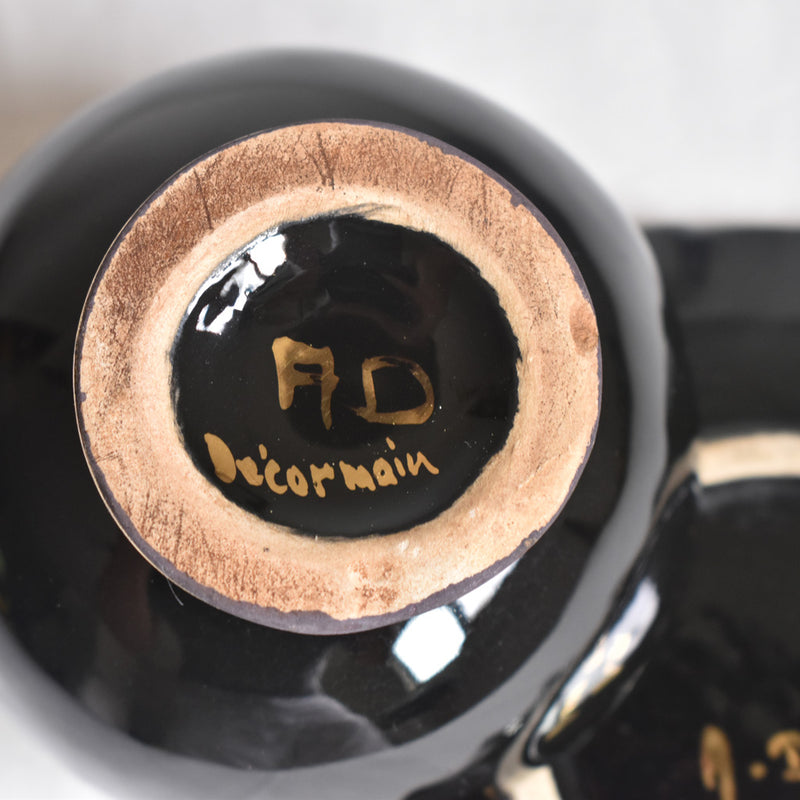 ア.ドラサンヴァル A.Dressinval コーヒーカップ＆ソーサー ブラック A