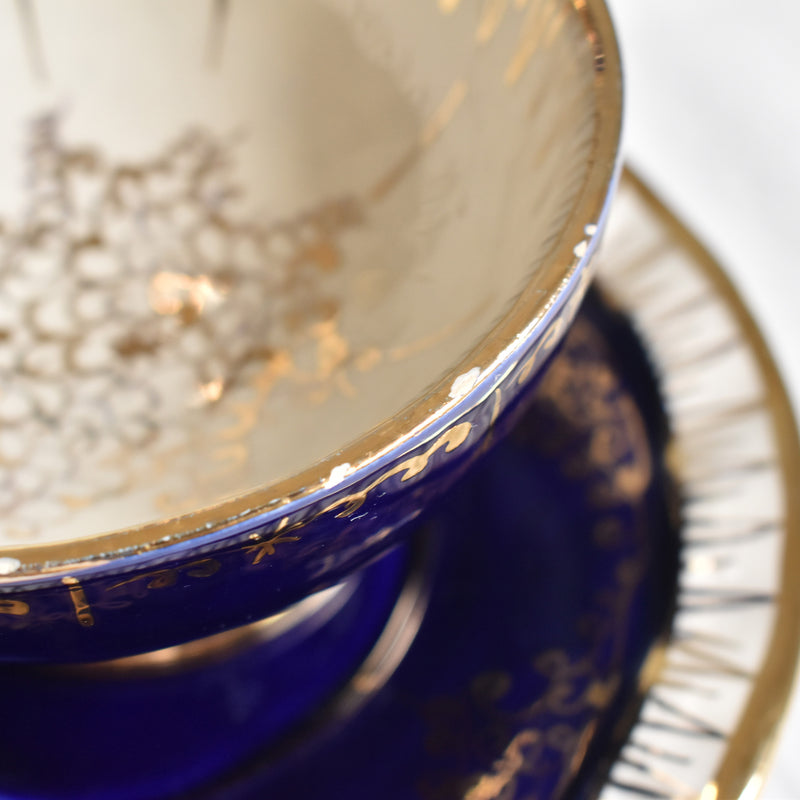 ア.ドラサンヴァル A.Dressinval コーヒーカップ＆ソーサー ダークブルー H