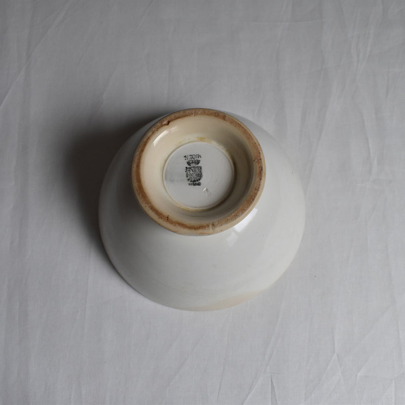 Vintage Digoin & Sarreguemines Café au Lait Bowl - White