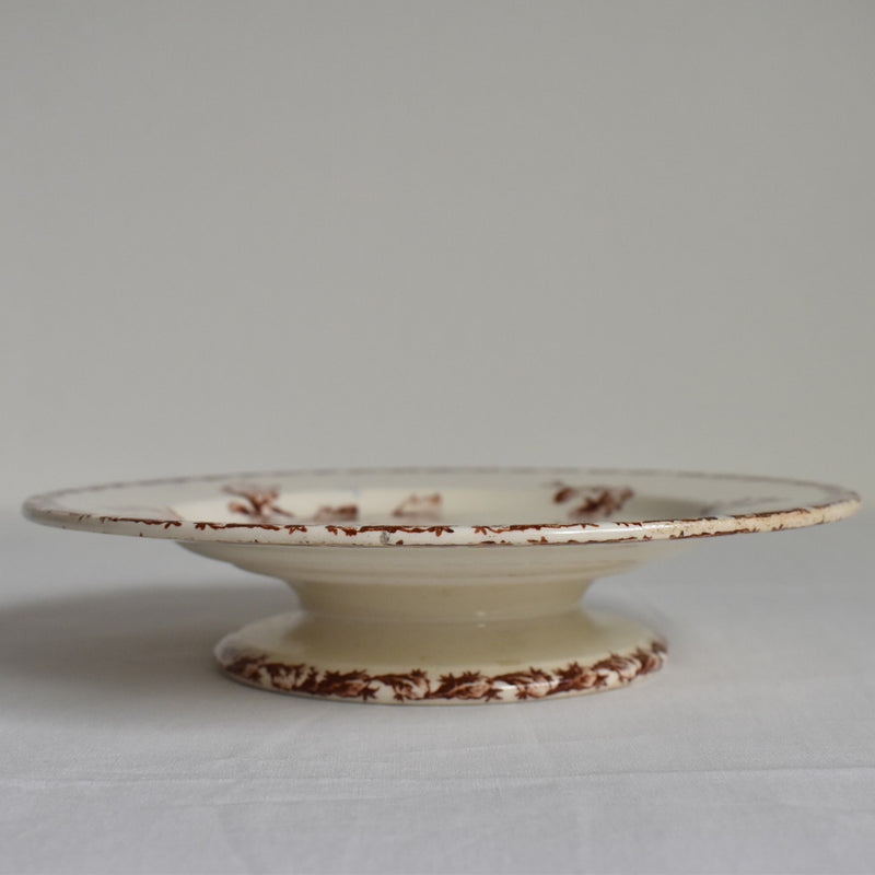 Antique Pedestal Cake Stand - Gien Cactus