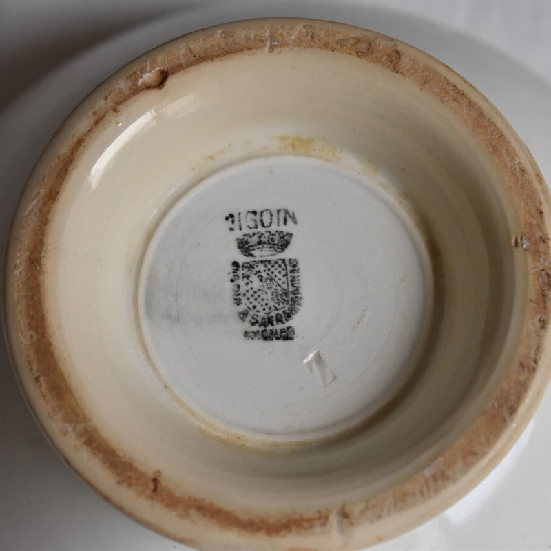 Vintage Digoin & Sarreguemines Café au Lait Bowl - White