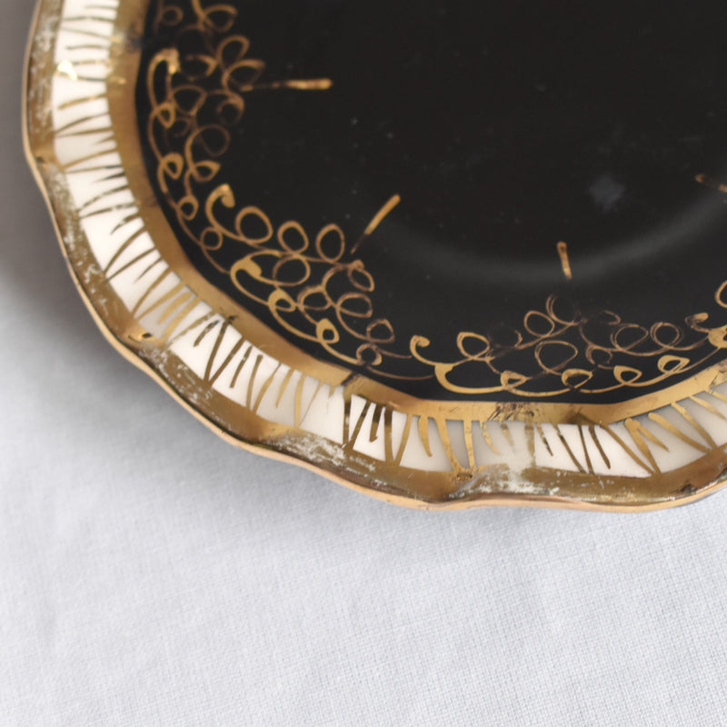 ア.ドラサンヴァル A.Dressinval コーヒーカップ＆ソーサー ブラック B