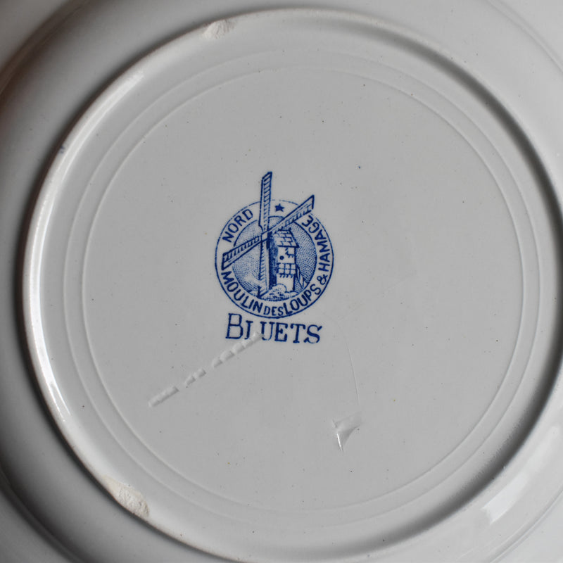 Vintage Deep Plate Moulin des Loups Bleuets F