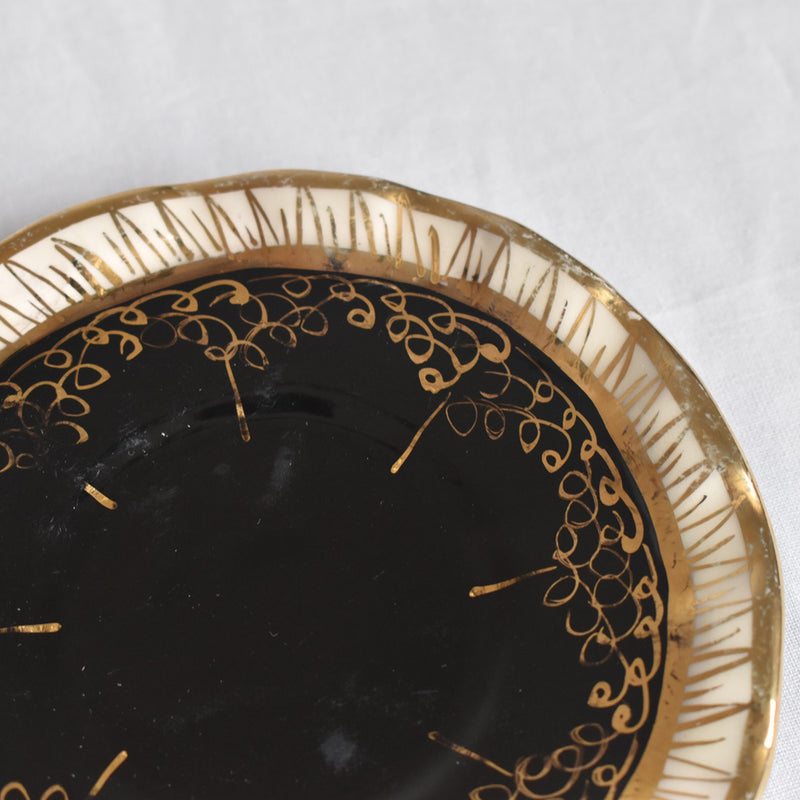 ア.ドラサンヴァル A.Dressinval コーヒーカップ＆ソーサー ブラック B