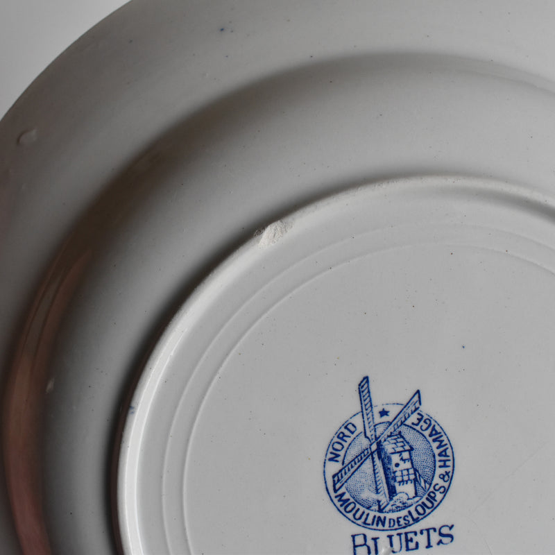 Vintage Deep Plate Moulin des Loups Bleuets F