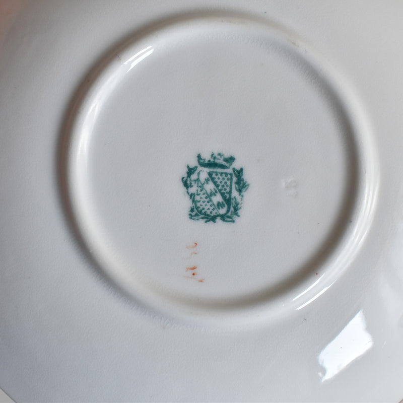 Antique Cup & Saucer: Sarreguemines, Minton 252 D