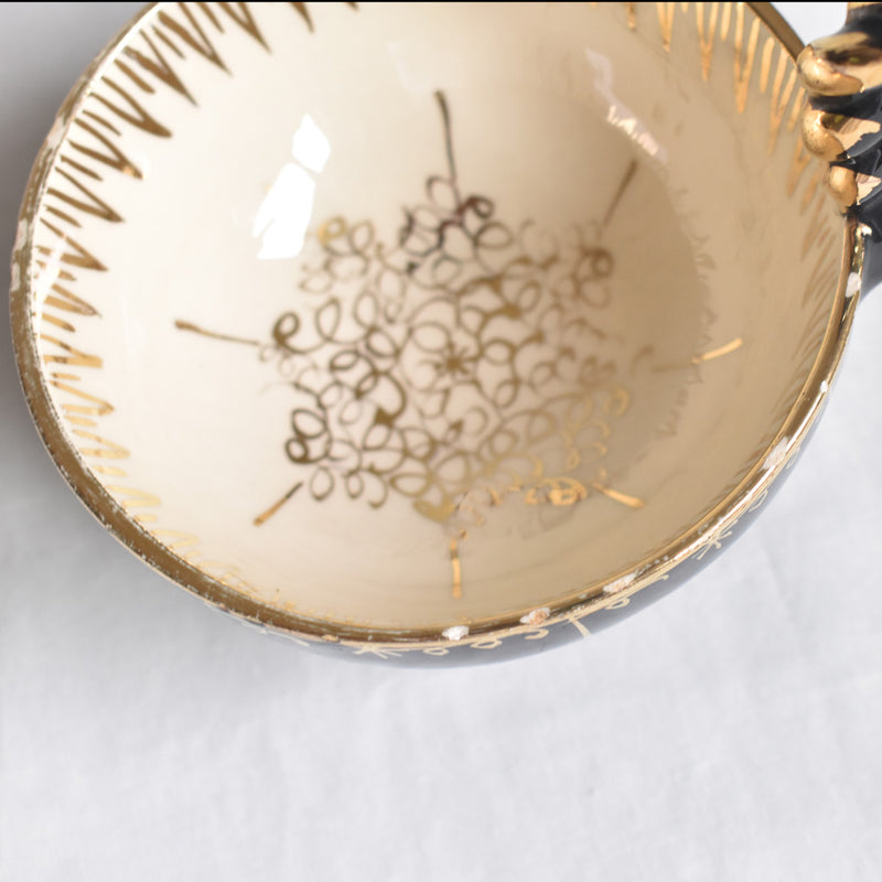 ア.ドラサンヴァル A.Dressinval コーヒーカップ＆ソーサー ブラック B