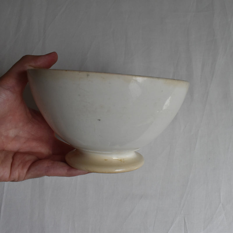 Vintage Digoin & Sarreguemines Café au Lait Bowl - White
