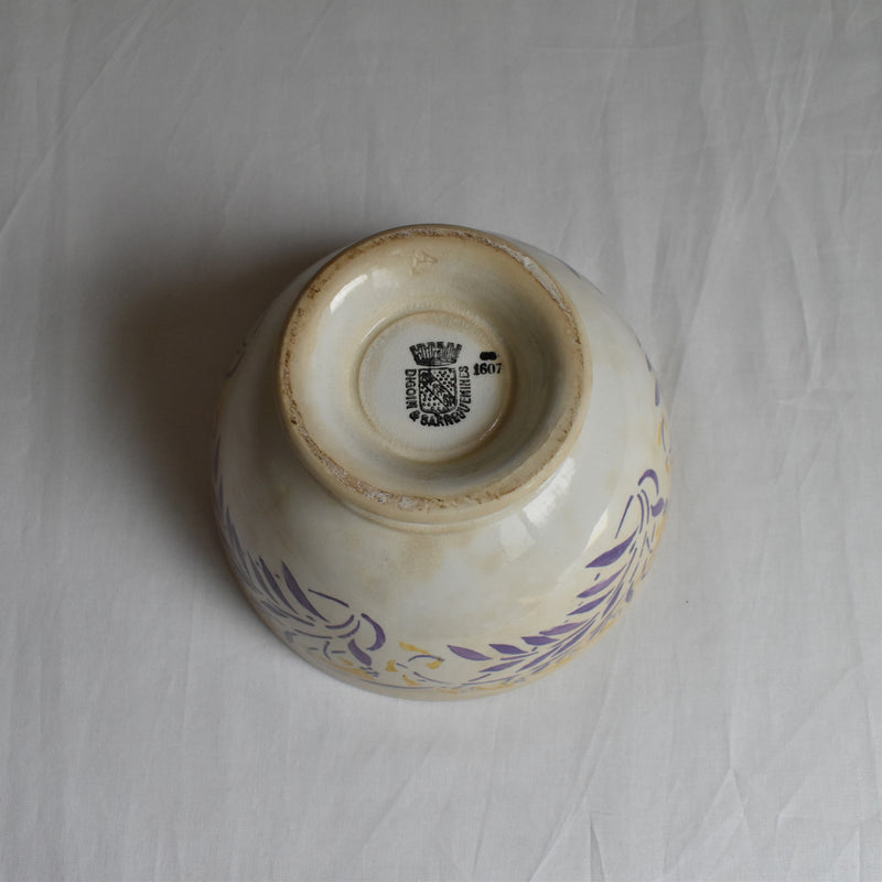 Vintage Cafe au Lait Bowl Digoin & Sarreguemines 1607