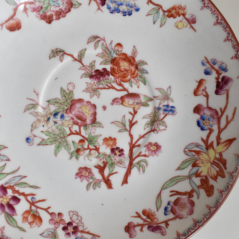 Antique Cup & Saucer: Sarreguemines, Minton 252 D