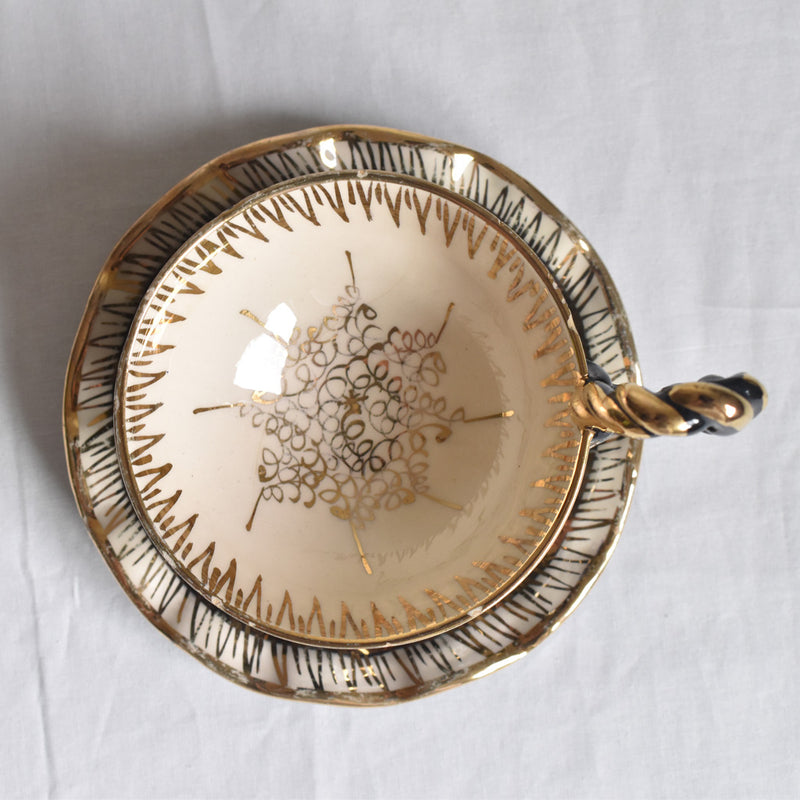 ア.ドラサンヴァル A.Dressinval コーヒーカップ＆ソーサー ブラック C