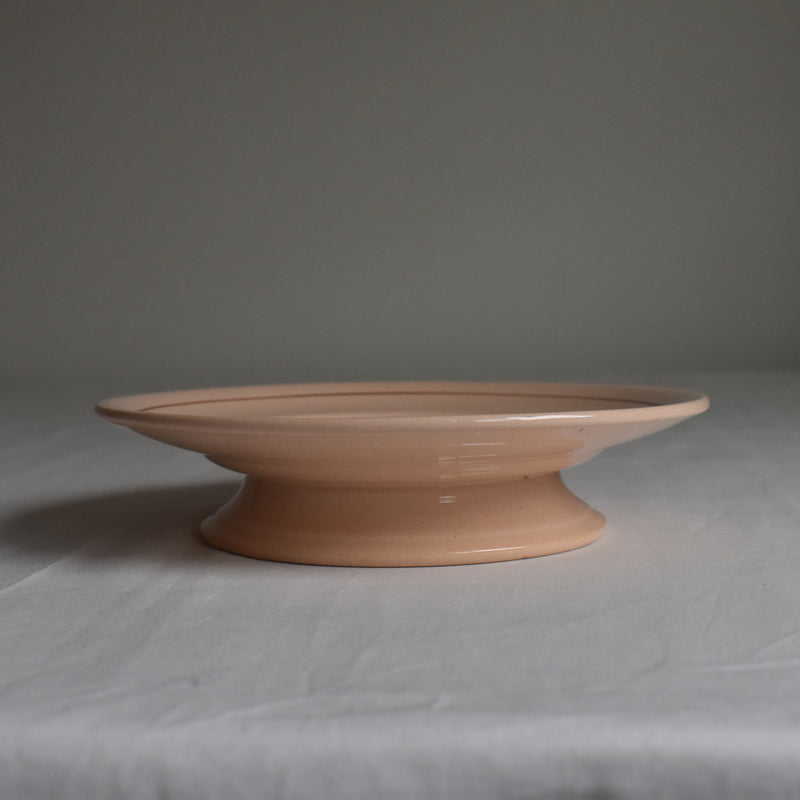 Antique footed plate, Longwy