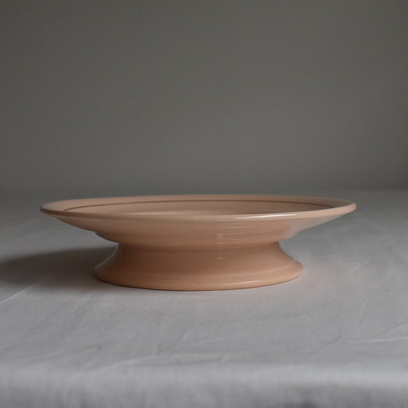 Antique footed plate, Longwy