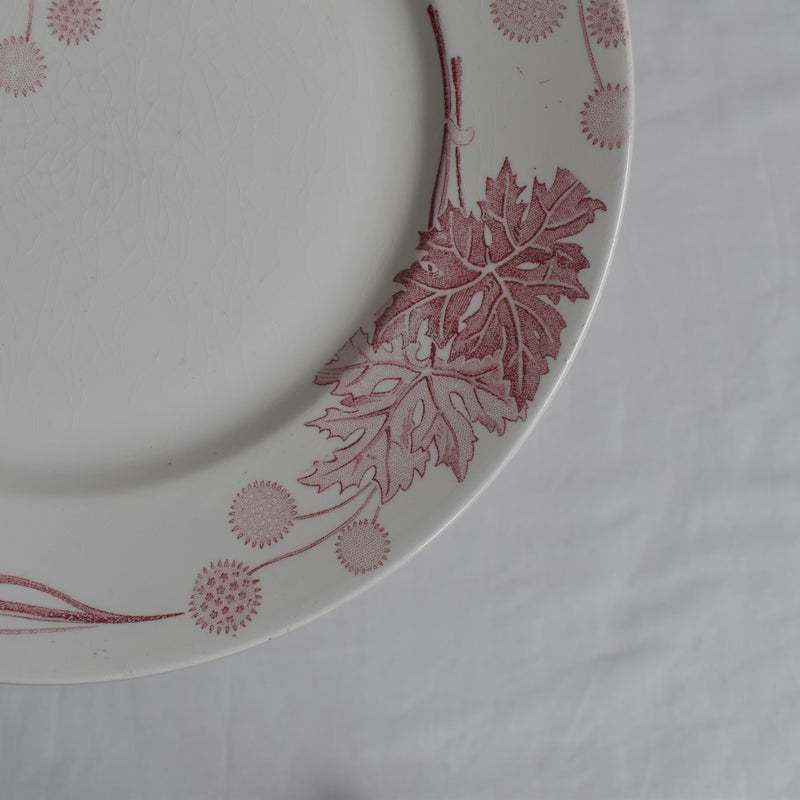 Antique Plate K&G Lunéville Platane R