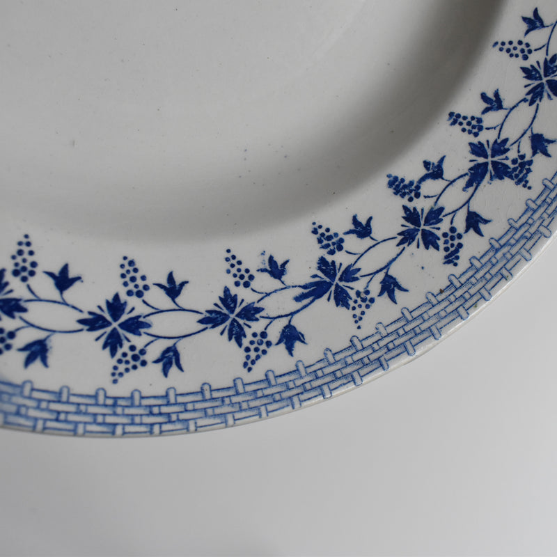 Vintage Deep Plate Moulin des Loups Bleuets F
