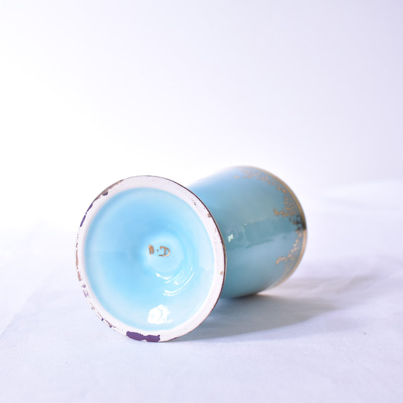 ドラサンヴァル  ヴィンテージ　タンブラー　ライトブルー　裏サイン