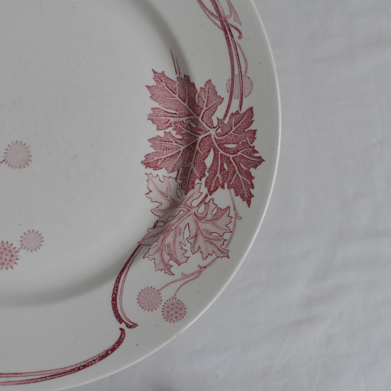 Antique Plate K&G Lunéville Platane R