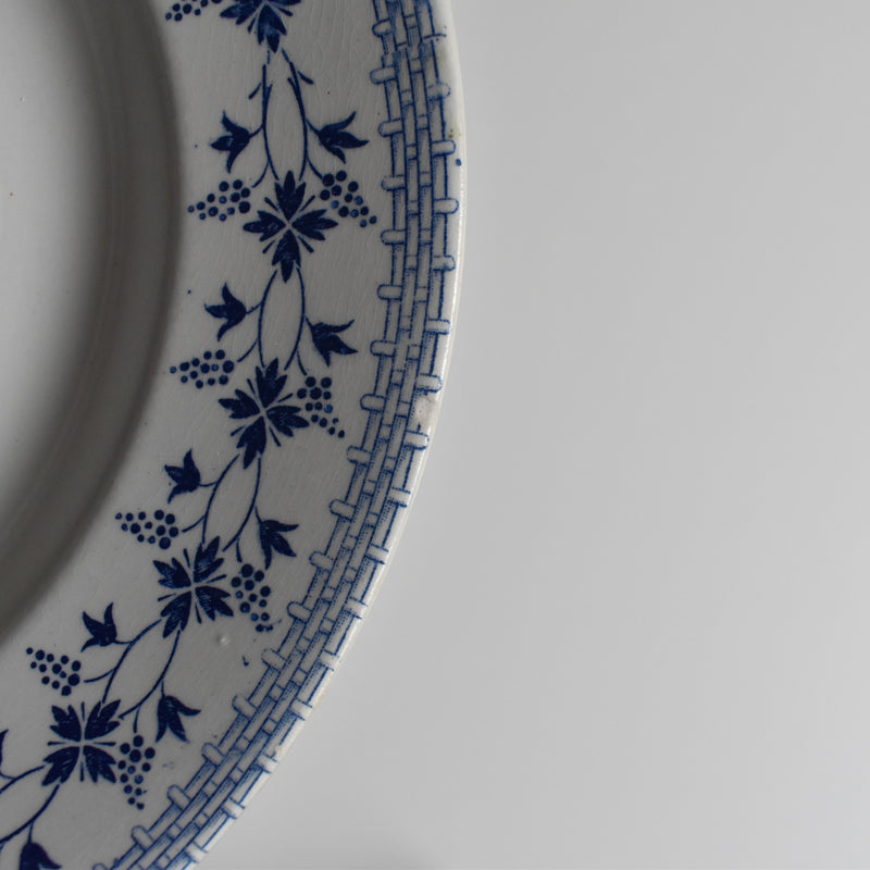 Vintage Deep Plate Moulin des Loups Bleuets F
