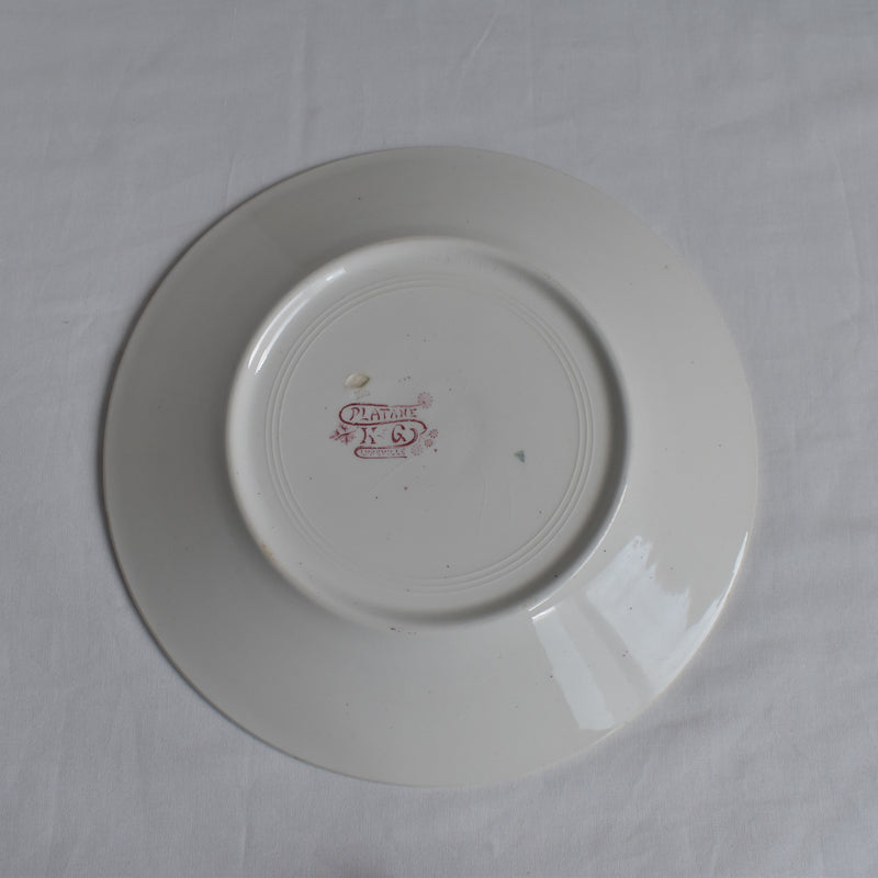 Antique Plate K&G Luneville Platane S