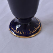 ドラサンヴァル  ヴィンテージ　タンブラー　ダークブルー　脚