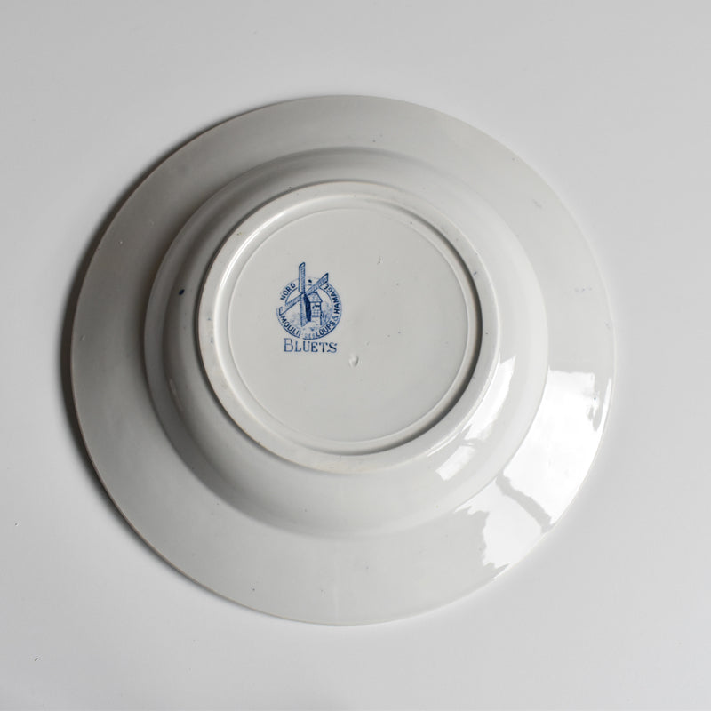Vintage Deep Plate Moulin des Loups Bleuets G