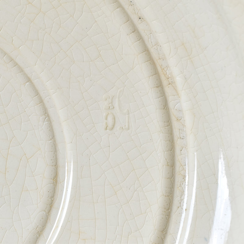 Antique large plate Gien Chardons (Thistles)