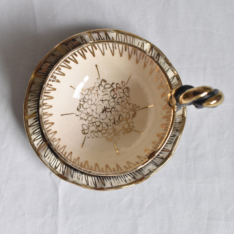 ア.ドラサンヴァル A.Dressinval コーヒーカップ＆ソーサー ブラック D