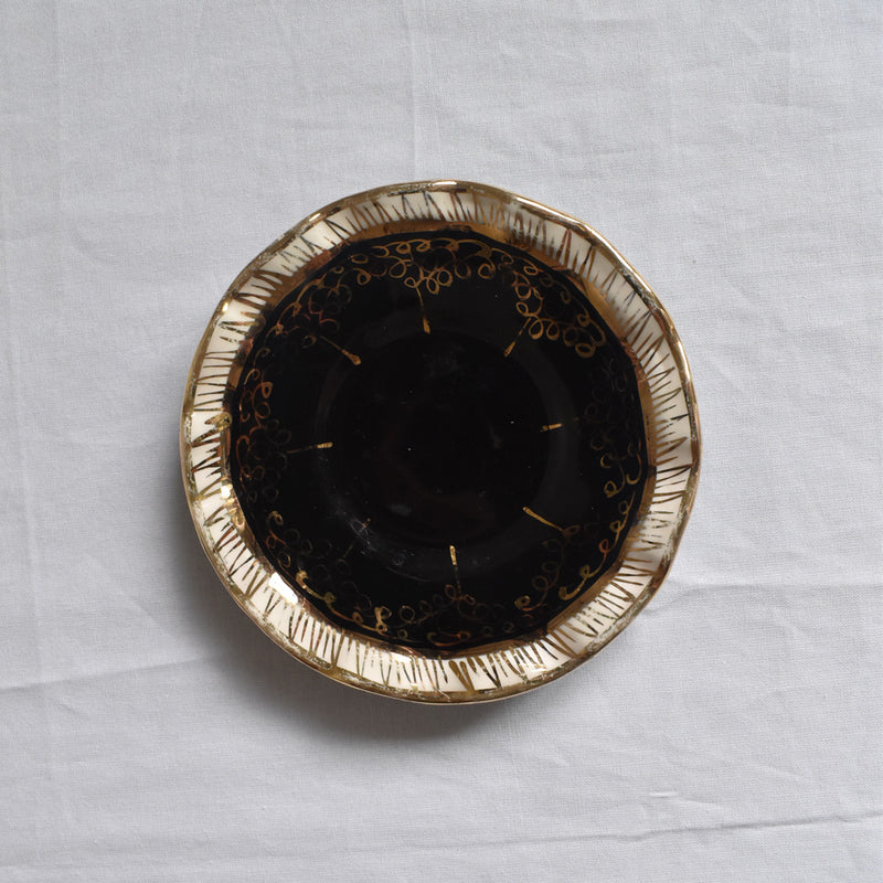 ア.ドラサンヴァル A.Dressinval コーヒーカップ＆ソーサー ブラック D