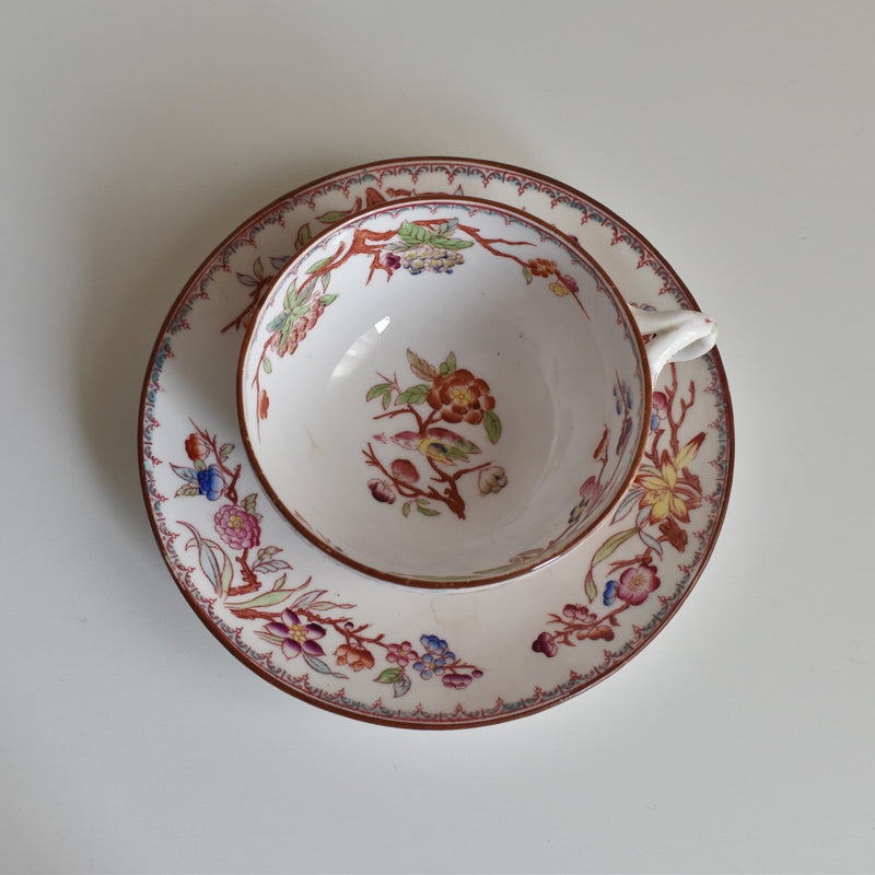 Antique Cup & Saucer Sarreguemines Minton 252 C