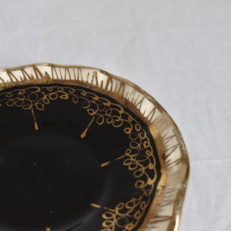 ア.ドラサンヴァル A.Dressinval コーヒーカップ＆ソーサー ブラック D