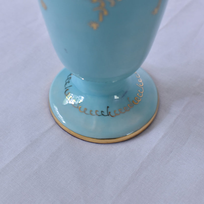 ドラサンヴァル  ヴィンテージ　タンブラー　ライトブルー　脚